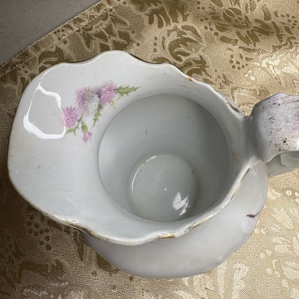 Antique Porcelain Small Cream Pitcher - Picture 5 of 8